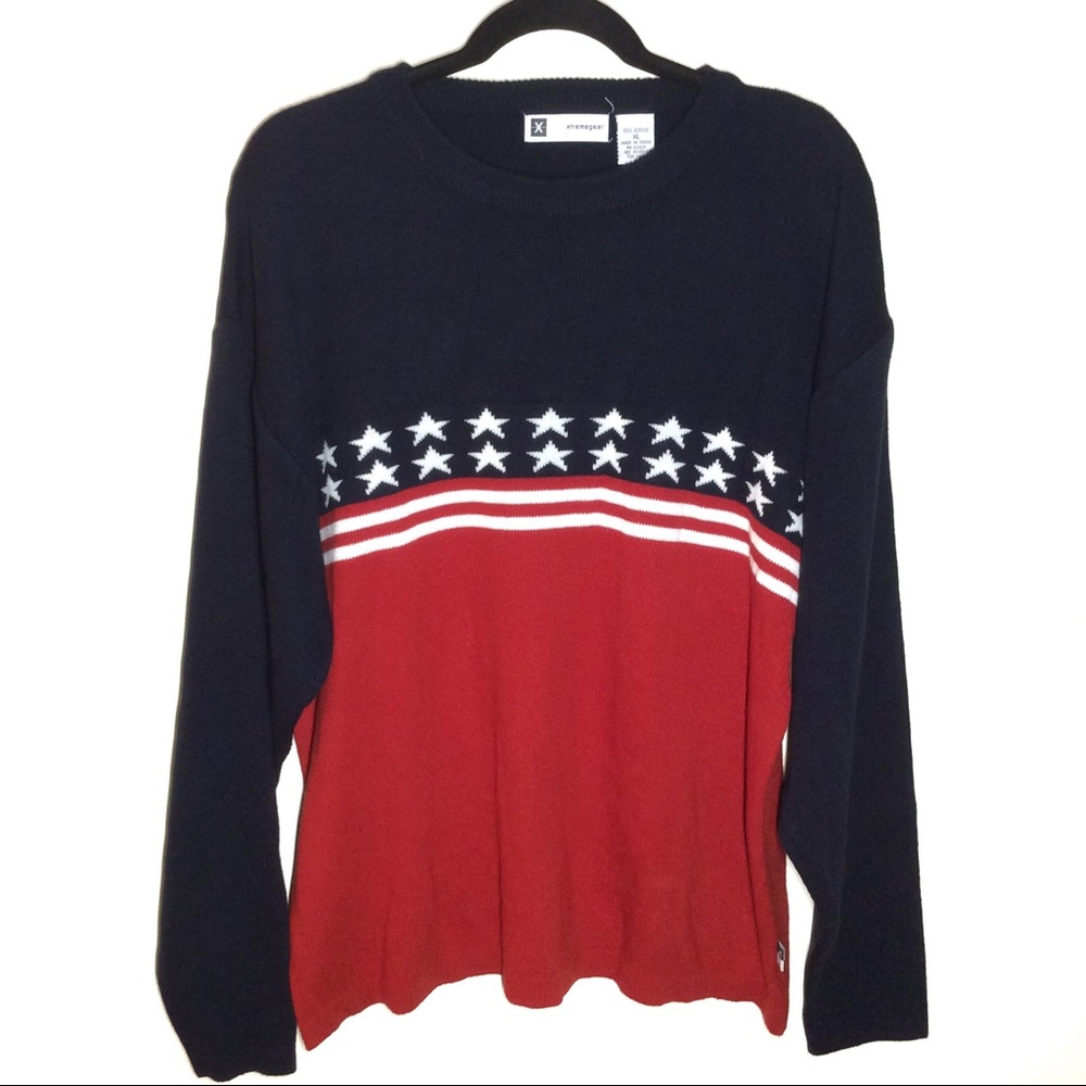 American Flag Stars and Stripes Sweater